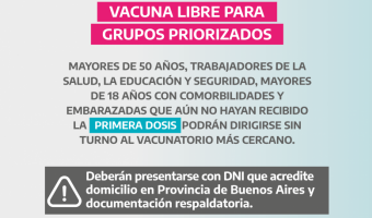 VACUNACIN LIBRE PARA TODOS LOS GRUPOS PRIORITARIOS